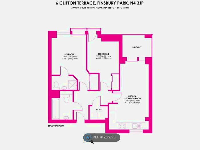 2 Bedroom Flat To Rent In Clifton Terrace, London, N4