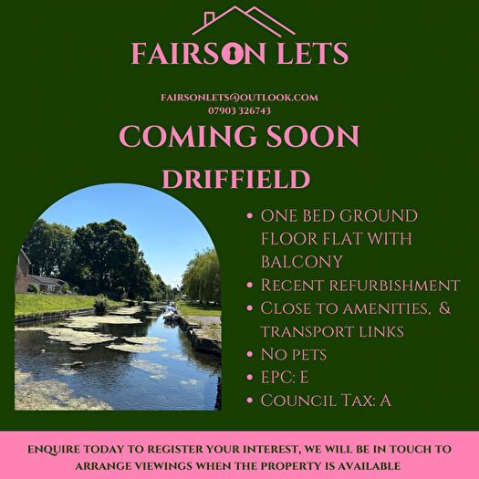 1 Bedroom Flat To Rent In Riverhead, Driffield, YO25
