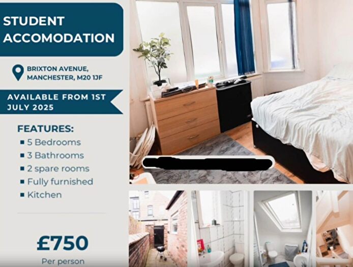 5 Bedroom Terraced House To Rent In Brixton, Manchester, M20