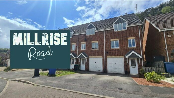 3 Bedroom Town House To Rent In Millrise Road, Berry Hill, Mansfield, Nottinghamshire, NG18