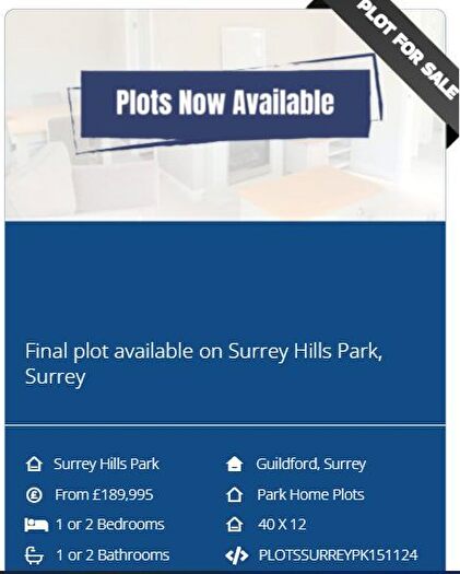 2 Bedroom Mobile/park Home For Sale In Middleview Drive, Surrey Hills Park, Normandy, Guildford, GU3
