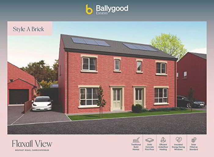 3 Bedroom Semi-Detached House For Sale In Style A, Flaxall View, Carrickfergus, BT38