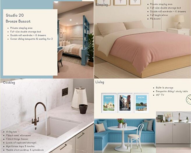 1 Bedroom Apartment To Rent In Bronze Buscot- Studio |Verney St, EX1