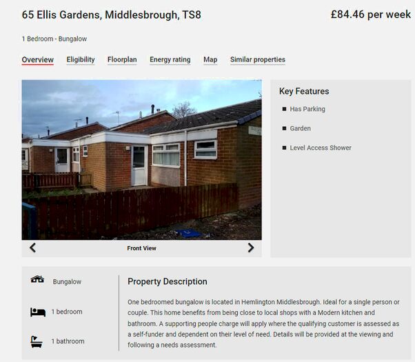 1 Bedroom Bungalow To Rent In Ellis Gardens, Hemlington, Middlesbrough, TS8