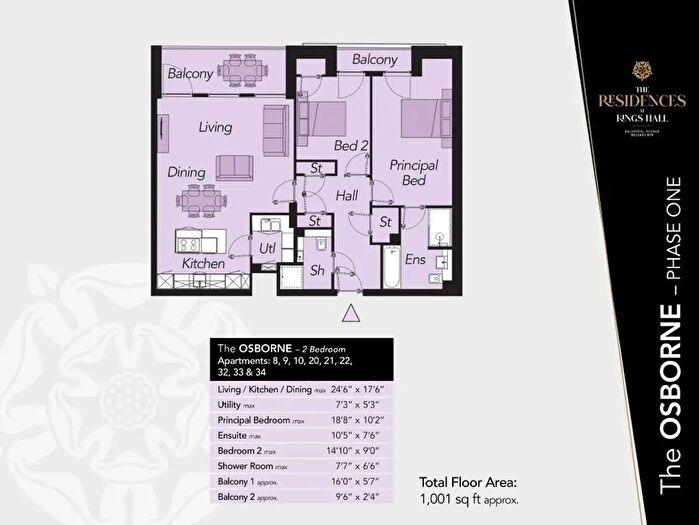2 Bedroom Apartments For Sale In The Osborne, The Residences At Kings Hall, Belfast, BT9