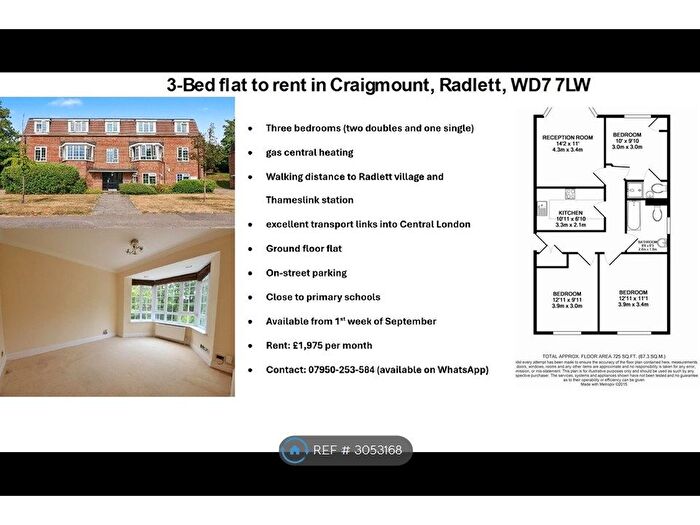 3 Bedroom Flat To Rent In Craigmount, Radlett, WD7