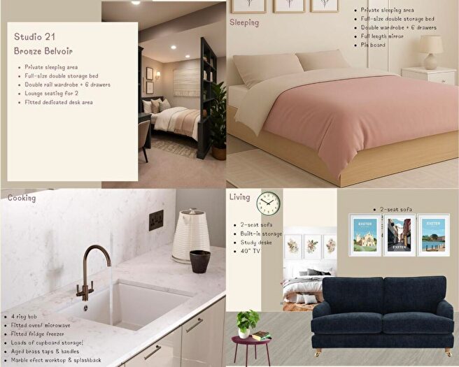 1 Bedroom Apartment To Rent In Bronze Belvoir- Studio |Verney St, EX1