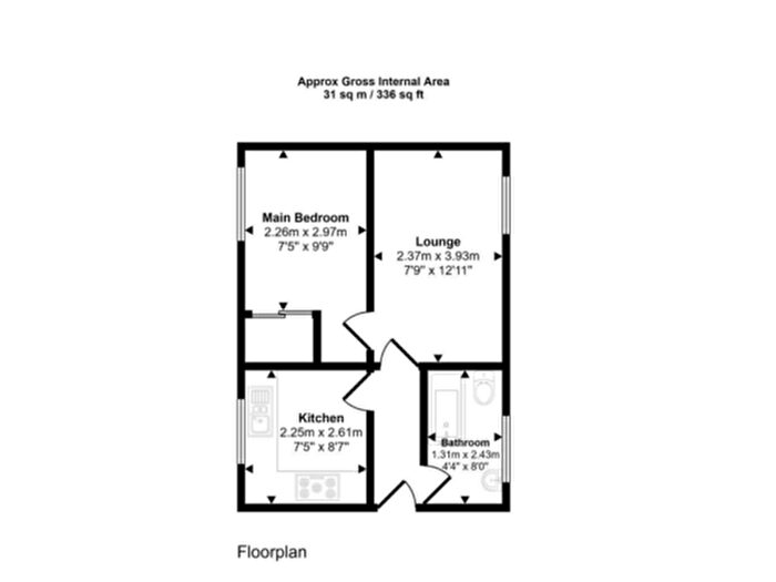 1 Bedroom Flat To Rent In Riverside Road, Kirkfieldbank, ML11
