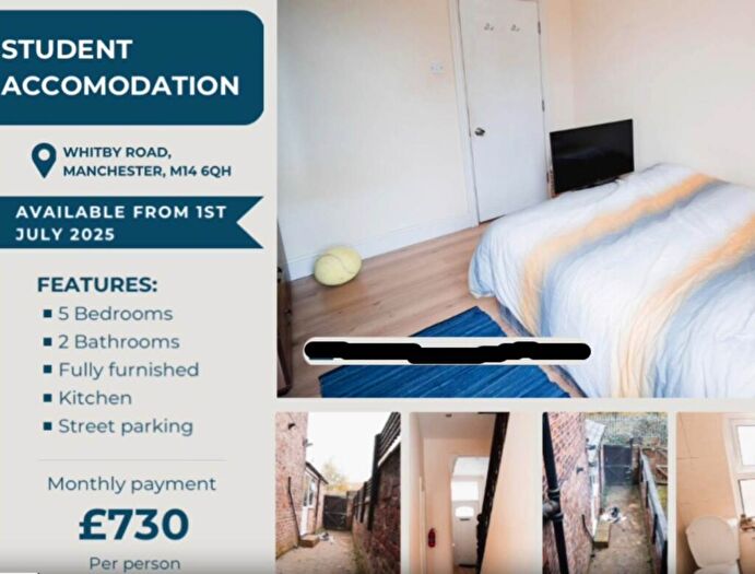 5 Bedroom Terraced House To Rent In Whitby Road, Manchester, M14