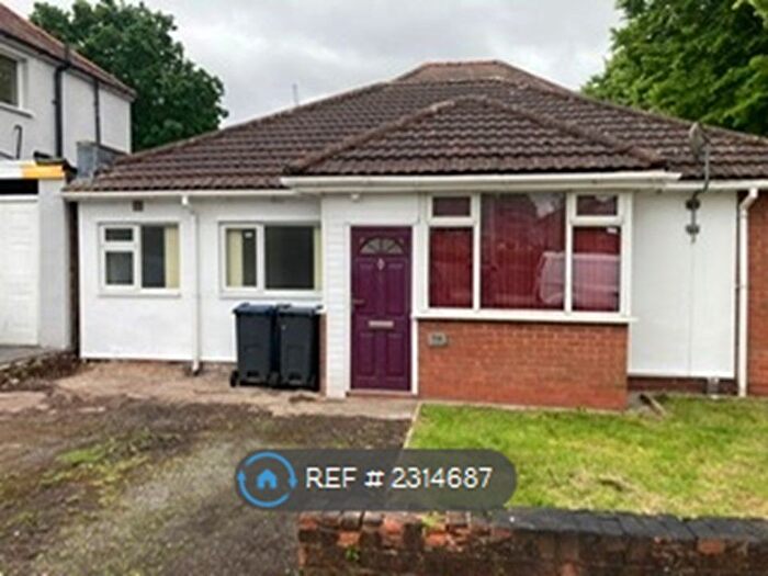 1 Bedroom Bungalow To Rent In Allendale Road, Birmingham, B25