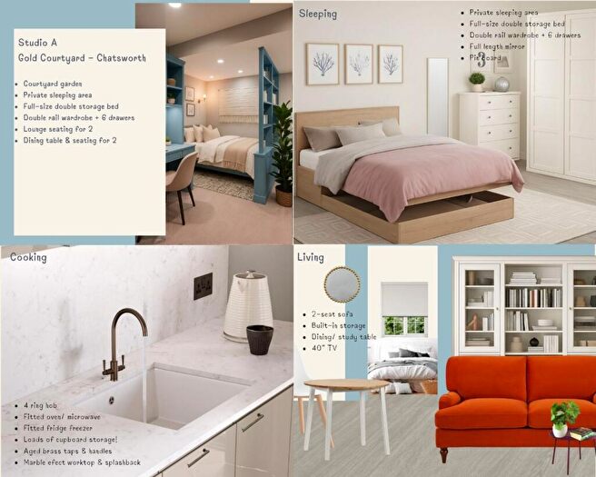 1 Bedroom Apartment To Rent In Gold Courtyard Chatsworth- Studio A |Verney St, EX1