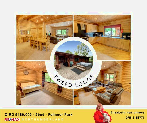 3 Bedroom Lodge For Sale In Tweed Lodge, Burnside Avenue, Felmoor Park, Felton, Morpeth, NE65