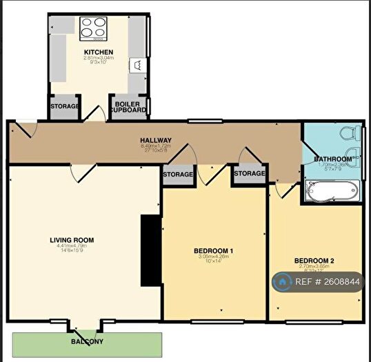 2 Bedroom Flat To Rent In Hamstead Court, Birmingham, B19