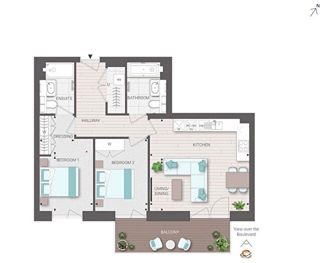2 Bedroom Flat For Sale In Palmer House, Parr's Way, W6