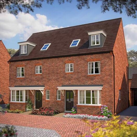 4 Bedroom Terraced House For Sale In "Wimborne" At Heyford Park, Camp
