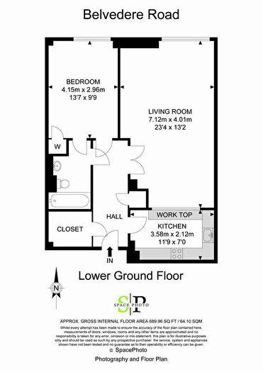 1 Bedroom Flat To Rent In B Belvedere Road, County Hall, Waterloo, London, SE1