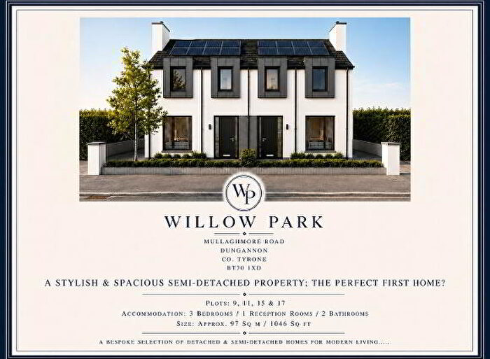 3 Bedroom Semi-Detached House For Sale In Semi-Detached, Willow Park, Dungannon, BT70