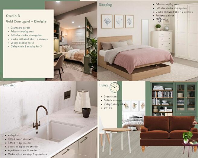 1 Bedroom Apartment To Rent In Gold Courtyard Blenheim- Studio |Verney St, EX1