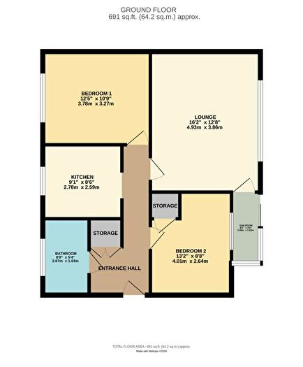 2 Bedroom Flat For Sale In Crescent Court, Promenade, Blackpool, FY4