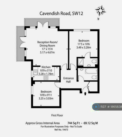 2 Bedroom Flat To Rent In Cavendish Road, London, SW12