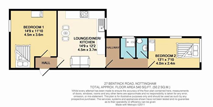 2 Bedroom Flat To Rent In Bentinck Road, Radford, NG7