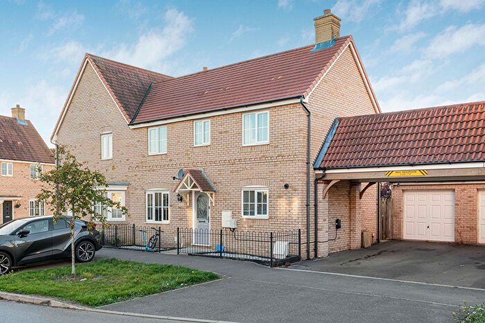 3 Bedroom Semi-detached House For Sale In Rowell Way, Sawtry, Cambridgeshire., PE28