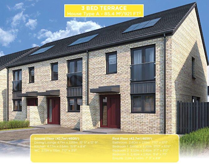 3 Bedroom Terraced House For Sale In Plot /A, Barony Gardens, Whitburn Road, Bathgate, EH48