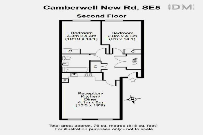 2 Bedroom Flat To Rent In Camberwell New Road, London, SE5