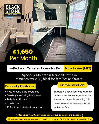 3 Bedroom Terraced House To Rent In Hemmons Rd, Levenshulme, Manchester, M12
