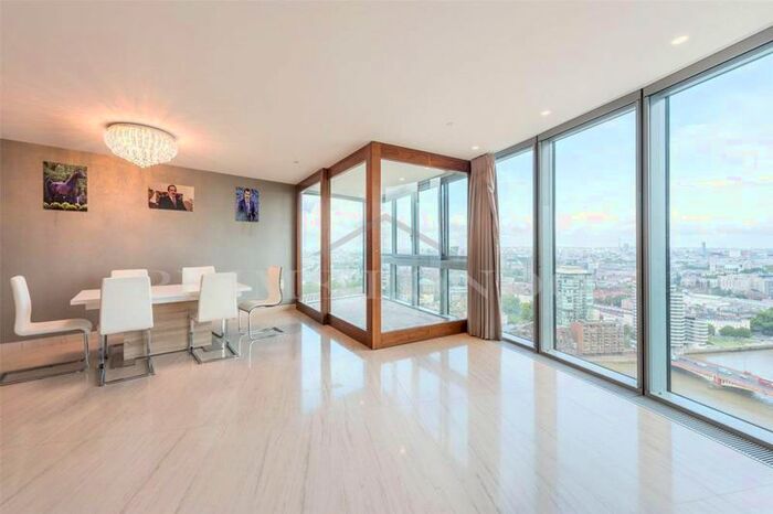 3 Bedroom Flat To Rent In The Tower, One St George Wharf, London, SW8