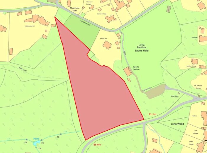 Land For Sale In Land To North Of, Riffhams Chase, Little Baddow, Chelmsford, Essex, CM3