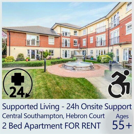 2 Bedroom Retirement Property To Rent In Retirement Flat For Over 's, Hebron Court Rollesbrook Gardens, Southampton, SO15