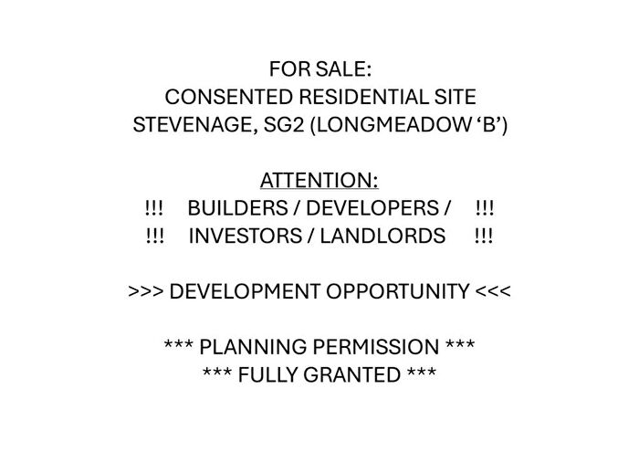 Land For Sale In Stevenage, SG2