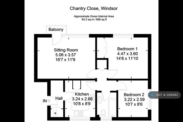 2 Bedroom Flat To Rent In Chantry Close, Windsor, SL4