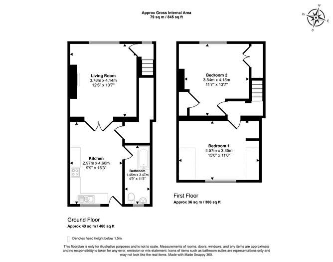 2 Bedroom Terraced House For Sale In Bow Street East, Thornley, Durham, Durham, DH6