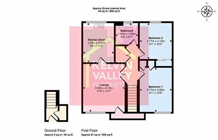 2 Bedroom Flat For Sale In Lairds Hill Place, Kilsyth, Glasgow, G65