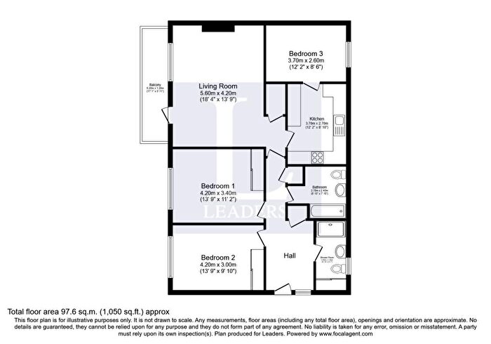 3 Bedroom Flat To Rent In Willow Court, Willow Bank, M14