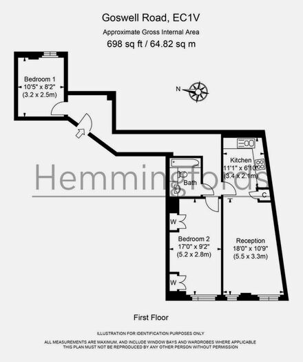 2 Bedroom Flat To Rent In Goswell Road, Clerkenwell, EC1V