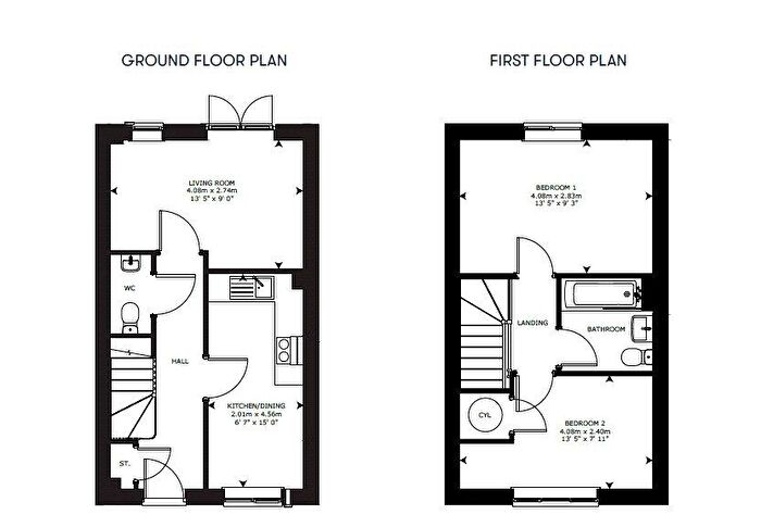 2 Bedroom Semi Detached House For Sale In East Hill Lane, Bideford, Devon, EX39
