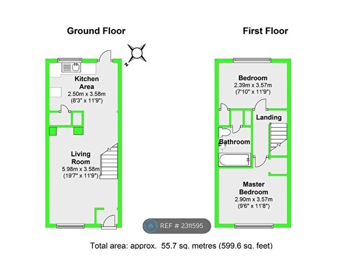 2 Bedroom Terraced House To Rent In Sweet Briar, Crowthorne, RG45