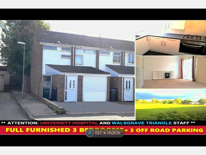 3 Bedroom End Of Terrace House To Rent In Boswell Drive, Coventry, CV2