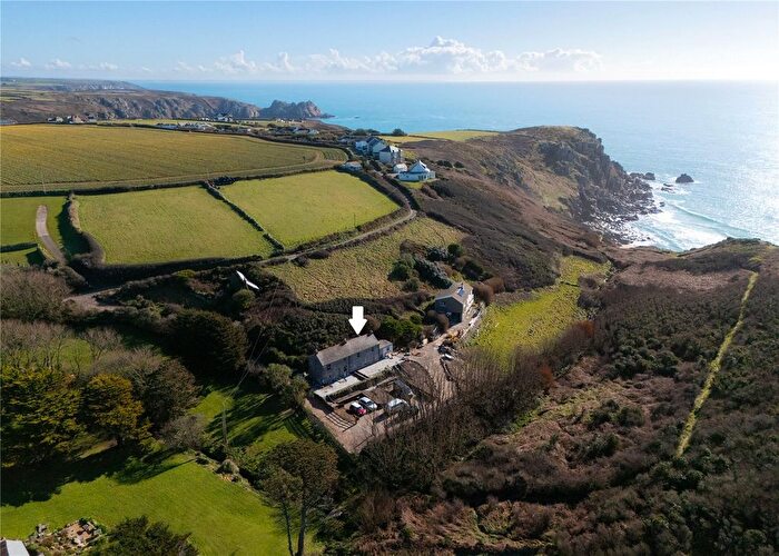 2 Bedroom Semi-Detached House For Sale In Porthcurno, Penzance, Cornwall, TR19