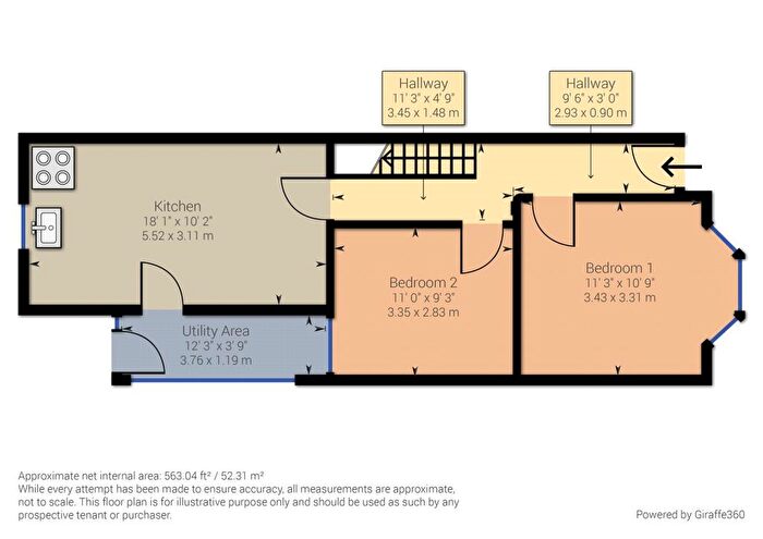 1 Bedroom Terraced House To Rent In Roedale Road, Brighton, BN1