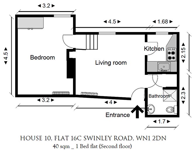 1 Bedroom Flat To Rent In Wigan, WN1
