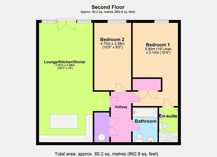 2 Bedroom Flat To Rent In Adams Walk, Nottingham, NG1