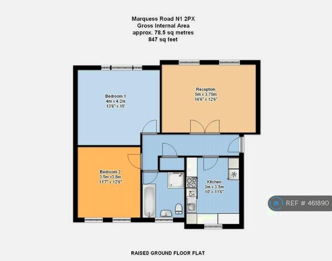 2 Bedroom Flat To Rent In Marquess Road, London, N1