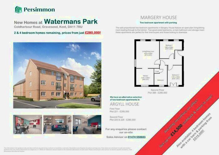 2 Bedroom Apartment To Rent In Cornfield Drive, DA11