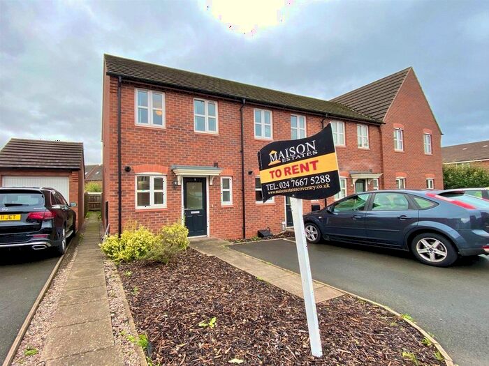2 Bedroom End Of Terrace House To Rent In Jersey Close, New Stoke Village, Coventry, CV3