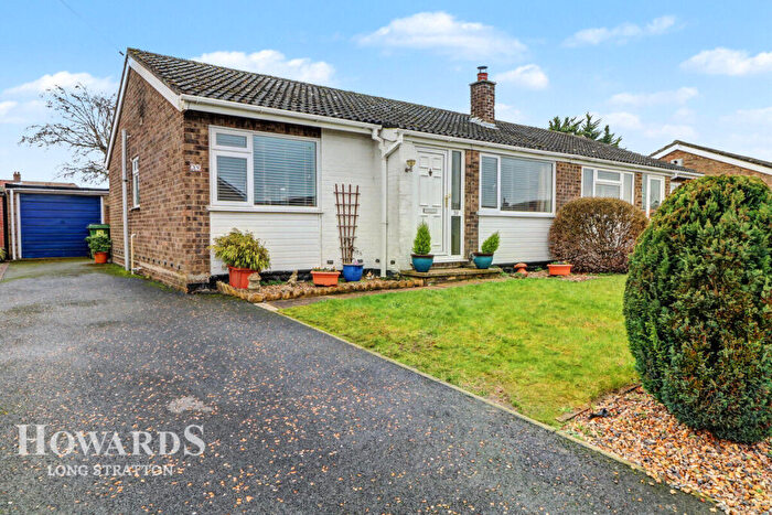 2 Bedroom Semi-Detached Bungalow For Sale In St Michaels Road, Long Stratton, NR15