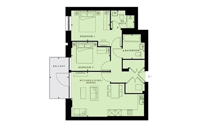 2 Bedroom Flat To Rent In Dodson House, Ridgeway Views, Mill Hill, NW7
